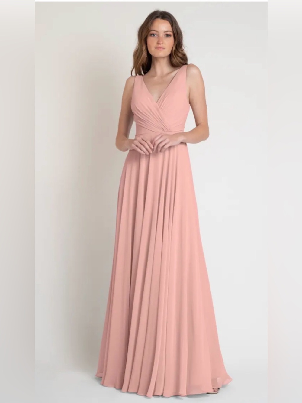 NWT Jenny Yoo Josie Rosewater Luxe Chiffon Bridesmaid Dress – Size 8